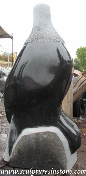 Stone Sculpture Perched Eagle Head